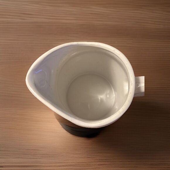 Home Essentials White Ceramic Pitcher Milk Farm House Cottagecore Country Boho - Picture 6 of 9